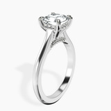 14kt White Gold Demi Lovato Hidden Accents Solitaire Lab Diamond Ring standing product image one