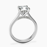 14kt White Gold Demi Lovato Hidden Accents Solitaire Lab Diamond Ring side right image one