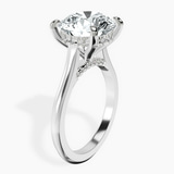 Platinum Elsa Hidden Accents Solitaire Lab Diamond Ring standing product image one