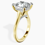 14kt Yellow Gold Elsa Hidden Accents Solitaire Lab Diamond Ring standing product image one