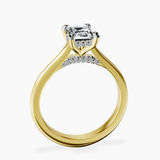 10kt Yellow Gold Elsa Hidden Accents Solitaire Lab Diamond Ring side right image one