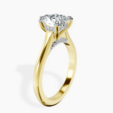 14kt Yellow Gold Demi Lovato Hidden Accents Solitaire Lab Diamond Ring standing product image one