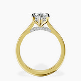 14kt Yellow Gold Demi Lovato Hidden Accents Solitaire Lab Diamond Ring side right image one