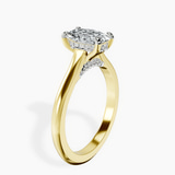 10kt Yellow Gold Elsa Hidden Accents Solitaire Lab Diamond Ring standing product image one