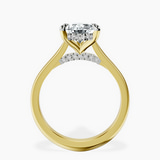 14kt Yellow Gold Demi Lovato Hidden Accents Solitaire Lab Diamond Ring side right image one