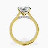 14kt Yellow Gold Elsa Hidden Accents Solitaire Lab Diamond Ring side right image one