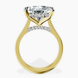 14kt Yellow Gold Elsa Hidden Accents Solitaire Lab Diamond Ring side right image one
