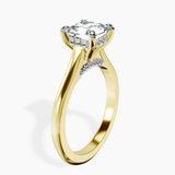 14kt Yellow Gold Demi Lovato Hidden Accents Solitaire Lab Diamond Ring standing product image one