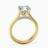 14kt Yellow Gold Demi Lovato Hidden Accents Solitaire Lab Diamond Ring side right image one