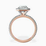 18kt Rose Gold Klarissa Halo Lab Diamond Eternity Ring side right image one