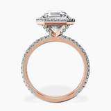 14kt Rose Gold Klarissa Halo Lab Diamond Eternity Ring side right image one