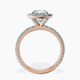 18kt Rose Gold Klarissa Halo Lab Diamond Eternity Ring side right image one
