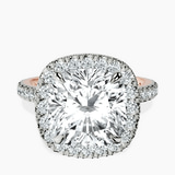 14kt Rose Gold Klarissa Halo Lab Diamond Eternity Ring front image