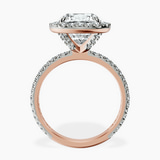 14kt Rose Gold Klarissa Halo Lab Diamond Eternity Ring side right image one