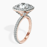 18kt Rose Gold Klarissa Halo Lab Diamond Eternity Ring standing product image one