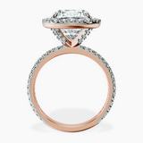 18kt Rose Gold Klarissa Halo Lab Diamond Eternity Ring side right image one