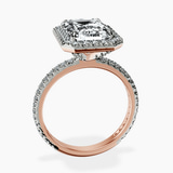 10kt Rose Gold Klarissa Halo Lab Diamond Eternity Ring side right image one