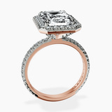 14kt Rose Gold Klarissa Halo Lab Diamond Eternity Ring side right image one