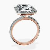 10kt Rose Gold Klarissa Halo Lab Diamond Eternity Ring side right image one