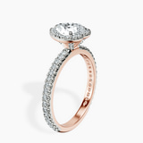 18kt Rose Gold Klarissa Halo Lab Diamond Eternity Ring standing product image one