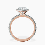 18kt Rose Gold Klarissa Halo Lab Diamond Eternity Ring side right image one