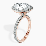 10kt Rose Gold Klarissa Halo Lab Diamond Eternity Ring standing product image one