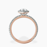 18kt Rose Gold Klarissa Halo Lab Diamond Eternity Ring side right image one