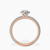 14kt Rose Gold Klarissa Halo Lab Diamond Eternity Ring side right image one