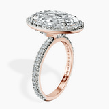 18kt Rose Gold Klarissa Halo Lab Diamond Eternity Ring standing product image one
