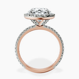 18kt Rose Gold Klarissa Halo Lab Diamond Eternity Ring side right image one