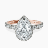 18kt Rose Gold Klarissa Halo Lab Diamond Eternity Ring front image