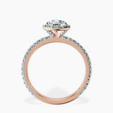 18kt Rose Gold Klarissa Halo Lab Diamond Eternity Ring side right image one