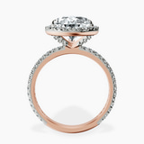 18kt Rose Gold Klarissa Halo Lab Diamond Eternity Ring side right image one