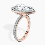 18kt Rose Gold Klarissa Halo Lab Diamond Eternity Ring standing product image one
