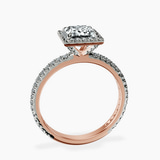 18kt Rose Gold Klarissa Halo Lab Diamond Eternity Ring side right image one