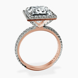 14kt Rose Gold Klarissa Halo Lab Diamond Eternity Ring side right image one