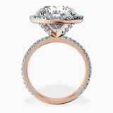 14kt Rose Gold Klarissa Halo Lab Diamond Eternity Ring side right image one