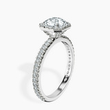 18kt White Gold Klarissa Halo Lab Diamond Eternity Ring standing product image one