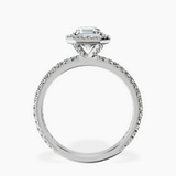 18kt White Gold Klarissa Halo Lab Diamond Eternity Ring side right image one