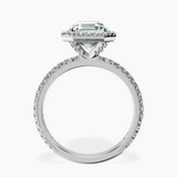 10kt White Gold Klarissa Halo Lab Diamond Eternity Ring side right image one