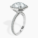 10kt White Gold Klarissa Halo Lab Diamond Eternity Ring standing product image one
