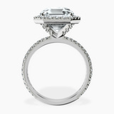 10kt White Gold Klarissa Halo Lab Diamond Eternity Ring side right image one