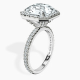 Platinum Klarissa Halo Lab Diamond Eternity Ring standing product image one