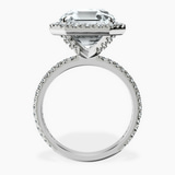 Platinum Klarissa Halo Lab Diamond Eternity Ring side right image one