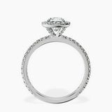 Platinum Klarissa Halo Lab Diamond Eternity Ring side right image one