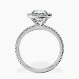 10kt White Gold Klarissa Halo Lab Diamond Eternity Ring side right image one