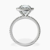 10kt White Gold Klarissa Halo Lab Diamond Eternity Ring side right image one