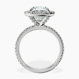 Platinum Klarissa Halo Lab Diamond Eternity Ring side right image one