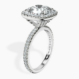 10kt White Gold Klarissa Halo Lab Diamond Eternity Ring standing product image one