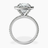 10kt White Gold Klarissa Halo Lab Diamond Eternity Ring side right image one